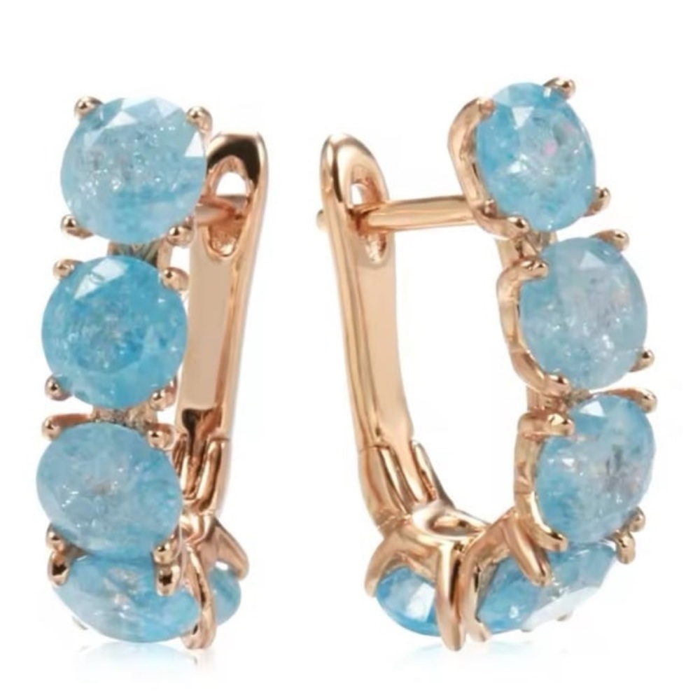 585 gold ! Bluetourmaline earrings 585 gold